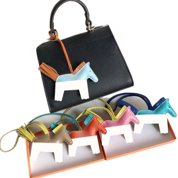 

Women's Mini Pony Bag Pendant Hand Sewn Sheepskin Angel Pegasus Keychain Creative Car Charm Gift Pony pendant