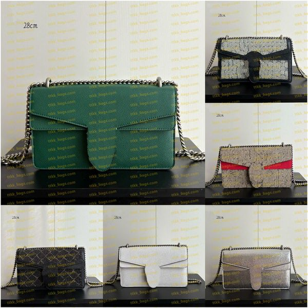 

Women's Chain Bag Fashionable Designer Bag Luxury Leather Shoulder Bag Canvas Crossbody Bag With Metal Hardware, Color 2