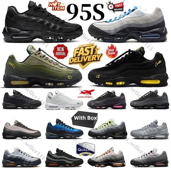 

2025 Designer 95 95s with box sneakers Running Shoes trainers Triple Black White Tour Yellow Aegean Storm Sequoia Pink Blue Spark Neon Outdoor men women trainers, Aliceblue