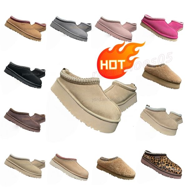 

Tazz Womens Slippers Tasman Fur Slides Men Classic Mustard Seed Sand Ultra Mini Platform Boot Slipon Les Petites Suede Wool Seal Winter Designer Size 3547, Red