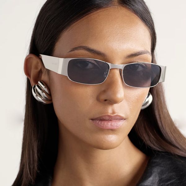 2025 Small Square Metal Sunglasses for Women Luxury Minimalist UV 400 Protection Fashion Shades
