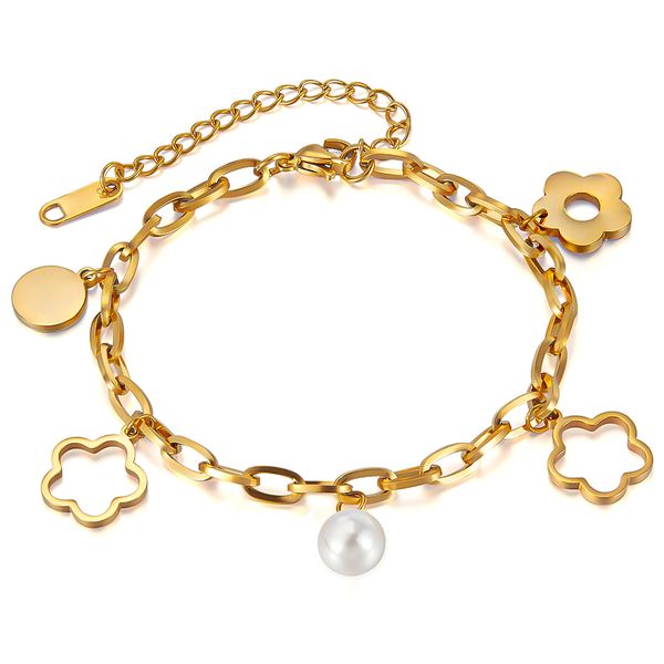 

Luxury Designer Hollow Flower Bracelet Floral Cutout Bangle Minimalist Unique Luxury Jewelry Elegant Adjustable Gift for Women Delicate Chic Charm Bracelet