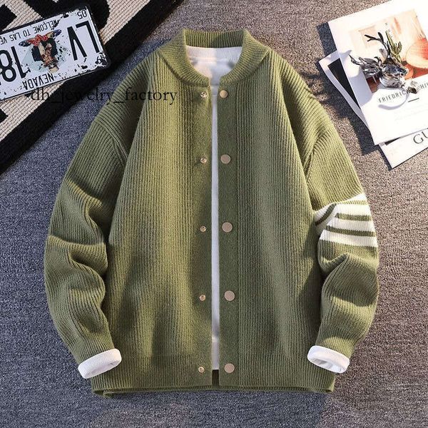 

Shangge Clothing American Retro Cardigan Men's Knitted Sweater Jacket Men's Sweater Jacket Men's Autumn New Sweater 356, Navy blue