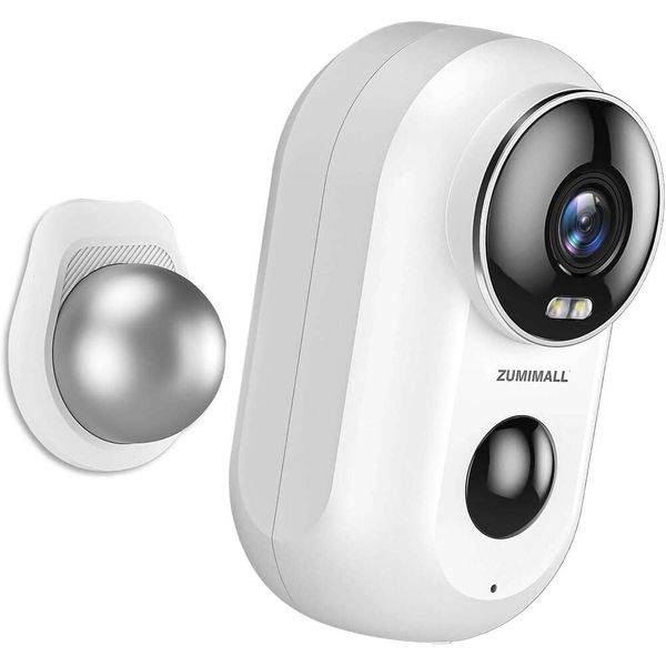 

ZUMIMALL Wireless with Magnetic Mount, 2K Outdoor Camera Wireless, 2.4G WiFi Battery Cameras for Home Security Indoor,3MP Color Night Vision/130° View/2-Way