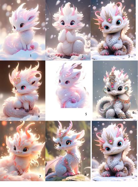 

Fashion Accessories Keychains Lanyards Car Charm New Style Cute Cartoon Dragon Baby Car Rearview Mirror Hanging Ornament Acrylic Flat Design