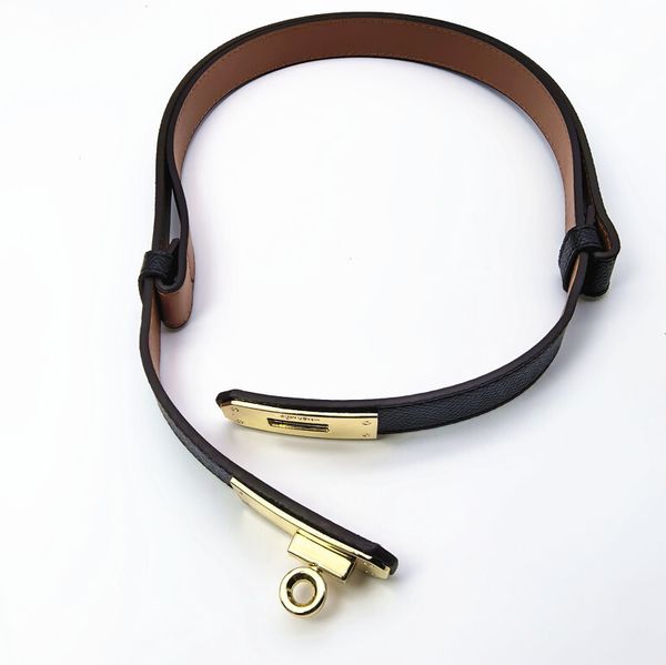 

Belts for women designer Fashion Smooth Buckle Belt Retro Design Thin Waist Belts for Men Womens Width ceinture luxe Cowhide more Color top nice, Brown