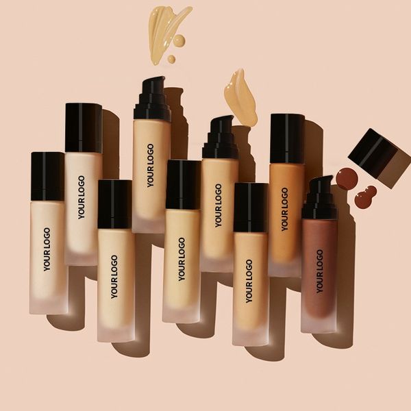 OEM/High Standard New Arrival Makeup Professional Foundation Makeup Private Label Dark Skin Friendly Matte Liquid Foundation