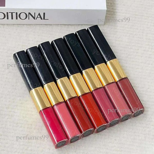 

makeup maquillage make up lipstick Brand high-quality lipstick 4.5ml+3.5ml Le rouge two person set ultra-fine 9-color kup lip gloss free shipping, Customize