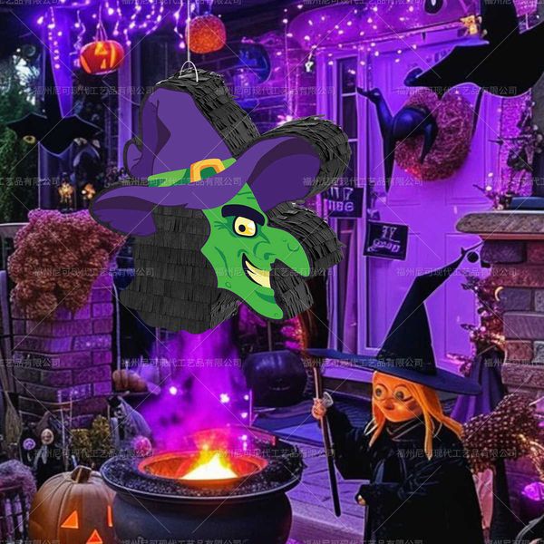 Halloween Witch Pinata Halloween Party Pinata Candy Smashing Props Home Room Decoration T250829
