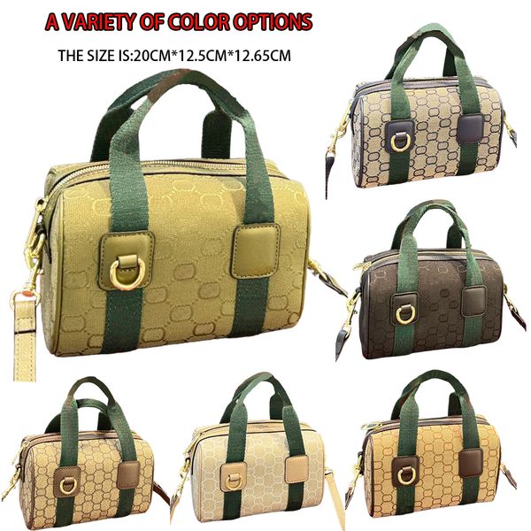 

Designer bag Pillow bag Shoulder bag Removable shoulder straps Boston Bag Crafted from old flower canvas mini handbag Travel and tourism Fashion Bags, #14-22cm*14cm