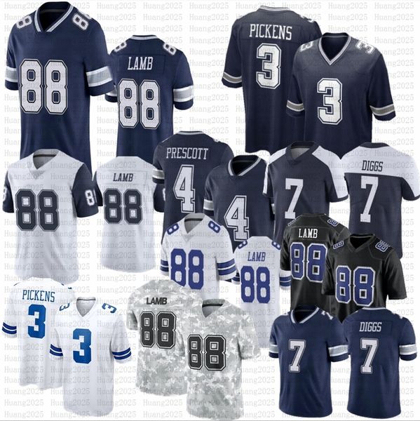 George Pickens CeeDee Lamb Football Jersey Brandon Aubrey Dak Prescott Trevon Diggs Tyler Guyton Ezekiel Elliott Emmitt Smith Jake Ferguson Stitched Jerseys