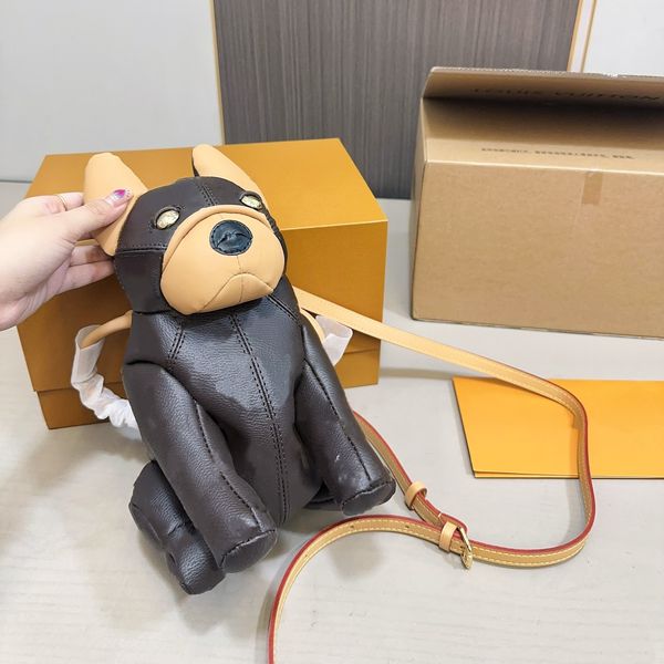 

Fashionable and creative cartoon dog shaped handbag, trendy Japanese and Korean new personalized shoulder crossbody bag Backpack 2025 new, Brown