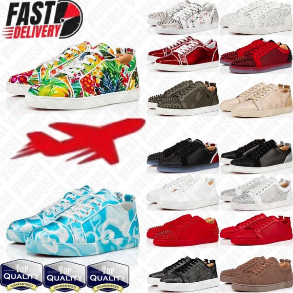 

Designer men's and women's shoes, sports shoes, low cut leather speckled loafers retro luxury casual shoes, red soled shoes Liuding formal shoes banquet shoes, Blue