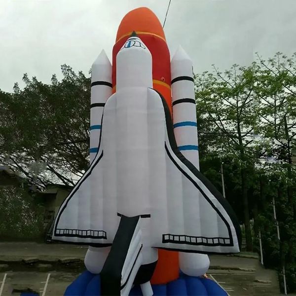 Free shipping Large inflatable space shuttle with base giant rocket advertising spacecraft for event