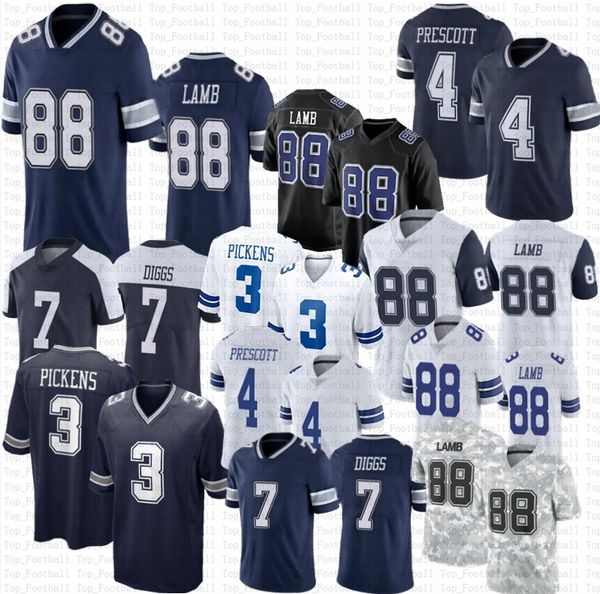 Brandon Aubrey CeeDee Lamb George Pickens Football Jersey Dak Prescott Trevon Diggs Tyler Guyton Ezekiel Elliott Emmitt Smith Jake Ferguson Stitched Jerseys