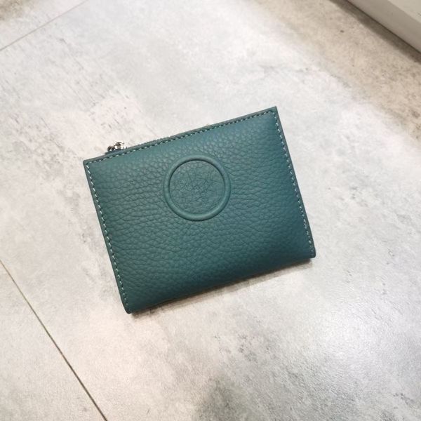 

short wallet card holder purse woman mens wallets designer coin purses Leather Mini Clutch Bags TOP, Green