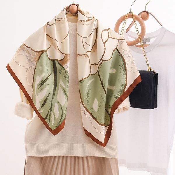 

Camellia Spring and Summer New Printed Silk Scarf --890461