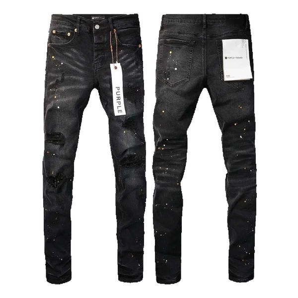 Amirjean Mens Trousers Purples Jeans Denim Designer Jeans Men Black Pants High-End Quality Straight Retro Ripped Biker Jean Slim Fit Motorcycle Clothing 8C0