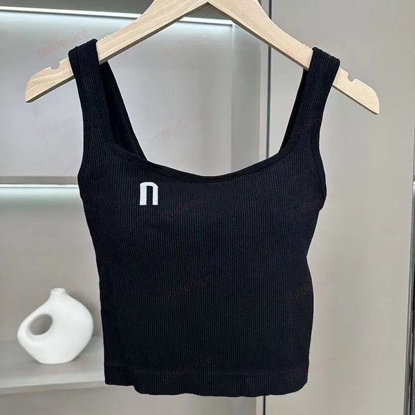 

Embroidery Letter Crop Top Women Summer Hem Slim Tank Tops Casual Sexy Female Y2k Streetwear Tank Tops with Pad Female Vest Punk, S-15