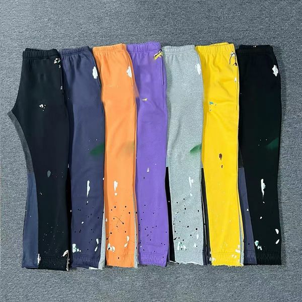 

mens pants womens designer sweatpants flared joggers men pantalon sportswear trousers lovers grey cotton casual loose drawstring sweat pant for jogging running, Color 15 rose red