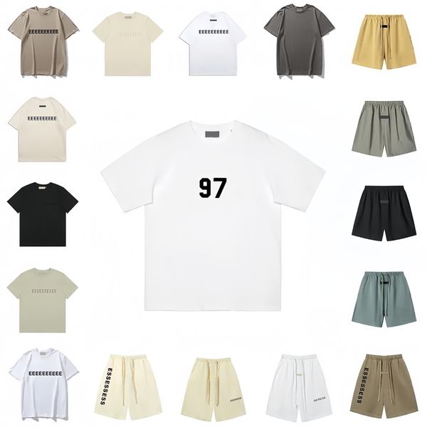 

mens sleeved shorts for fashion brand trendy pants Chest letters t shirt short Back shirts designer clothes, Beige