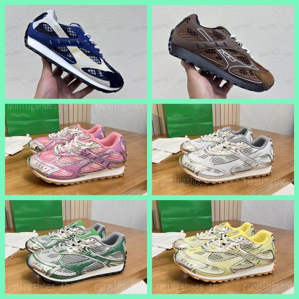 Orbit Sneakers Designer Shoes Women Sneakers Mesh Rubber Sneakers Lace Up Running Shoes Unique Fishnet Upper Men Vintage Versatile Lightweight Sneakers