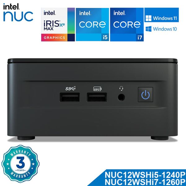 Intel NUC 12th NUC12WSHi5/i7 Intel Core Processor Intel Iris Xe Graphics 4K Windows 11 Mini PC Desktop WIFI6 Dual Thunderbolt 4