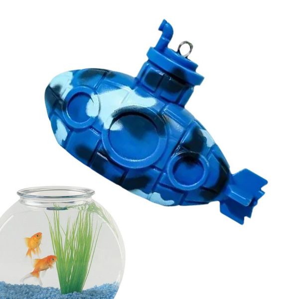 Aquarium Ornaments Retro Submarine Fish Toys Shrimp Hideouts Betta Cave Floating Aquarium Decorations For Fish Tanks Aquariums