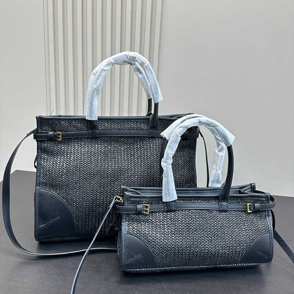 

Designer Bag Tote Bags Classic Straw Woven Large Small Beach Women Casual Shopping Handbags Totes 191, Black