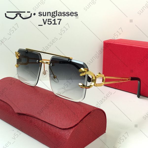 

sunglasses for women designer sunglasses glasses men rimless square shades toad sunglasses Europe and America Classic retro style Double bridge design Metal frame