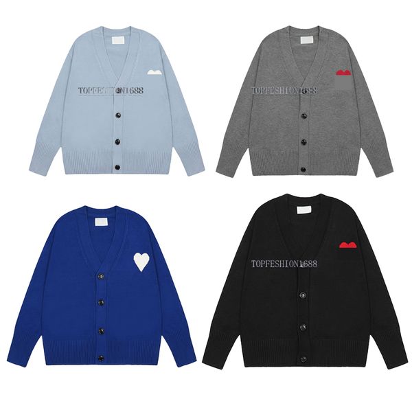 

sweaters cardigan designer woman womens polo sweater designer sweater Unisex Heart pattern embroidery Long Sleeve France blend woolen cotton Wholesale Price, Style 28