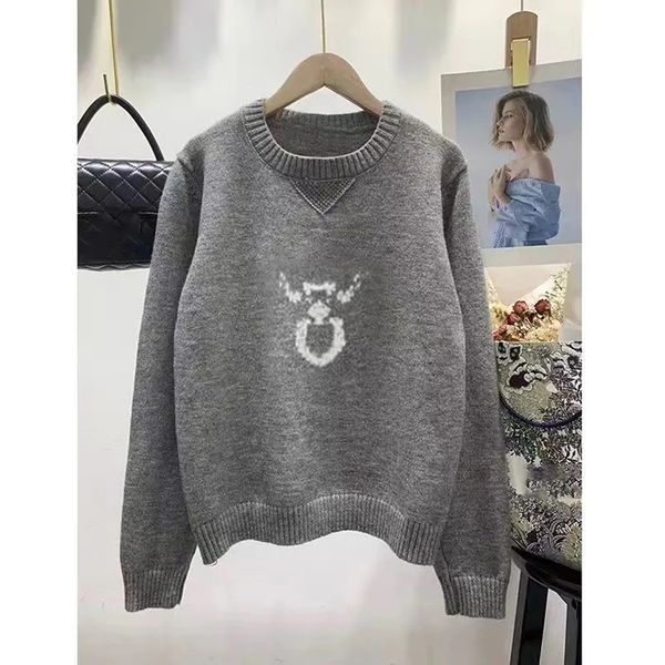 

Sweater designer tops women Knitted Pullover Retro Classic Embroidery Printed Cardigan Round Neck Women's Fashion Letters Long Sleeve O Neck Sweater warm jumpers, Style 1