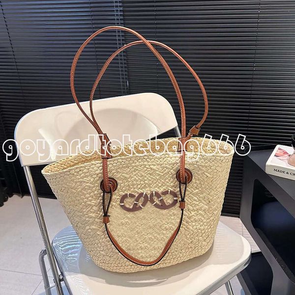 High Quality Designer Tote Shoulder Ladies Large Capacity Shopping Beach Handmade Woven Emed Patch Vegetable Basket Straw Bag 03