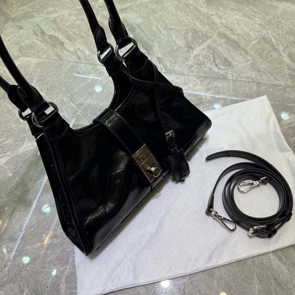 New high quality underarm bag retro hot style waxed leather practical fashion leather luxury brand luxury genuine leather women's bag