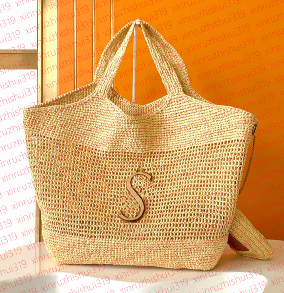 

Icara Raffias Designer Hand-Embroidered Straw Handbag Large Capacity Tote Women Beach Bag Travel Summer Vacation High Quality Shoulder Shopping Bags, Plum