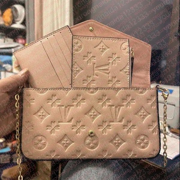 

s 10A High Quality Multi Pochette 3pcs set Wallet Mini Purses Crossbody Designer Bag Woman Shoulder Bags Designers Women Purse tote Handbags, Nude