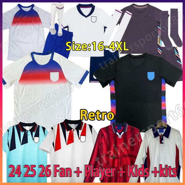 

2025 england Soccer Jersey BELGHAM 25 26 england football shirt KANE SAKA RICE FODEN RASHFORD 2024 National Team Home White Away Kid Men Kids Kit socks 1998 Retro, Blue