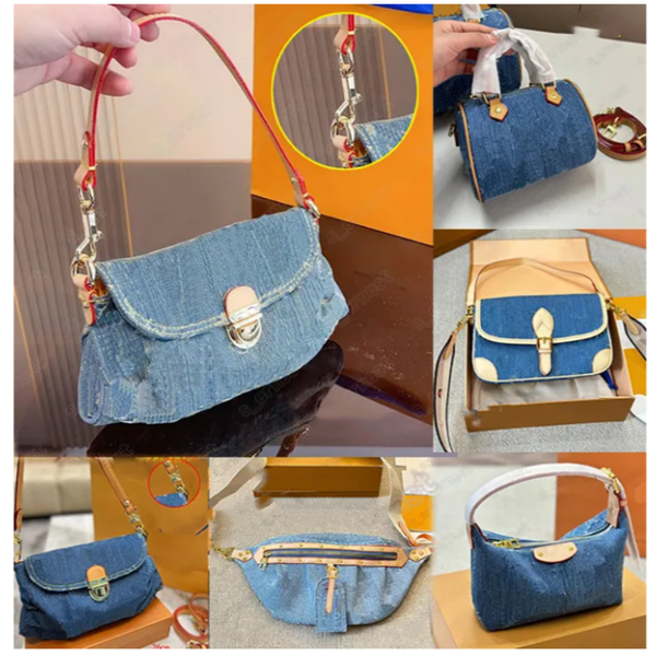 

Designer Denim Handbags Purses Small 45678218 Shopping Bag Women Totes Travel Fashion Shoulder Bags Crossbody Canvas Sac, Red