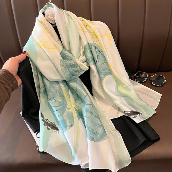

New summer women's imitation silk scarf --859307