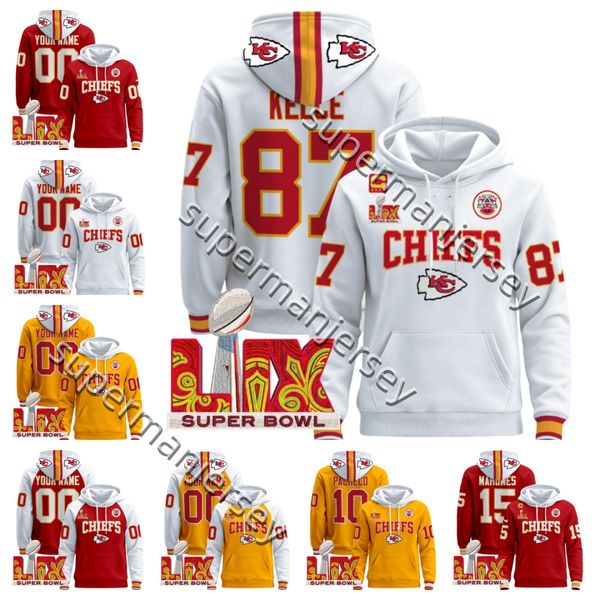 15 Patrick Mahomes Travis Kelce hoodie Football Jersey Trent McDuffie George Karlaftis Leo Chenals Derrick Thomas Carson Steele Creed Humphrey Drue Tranquill