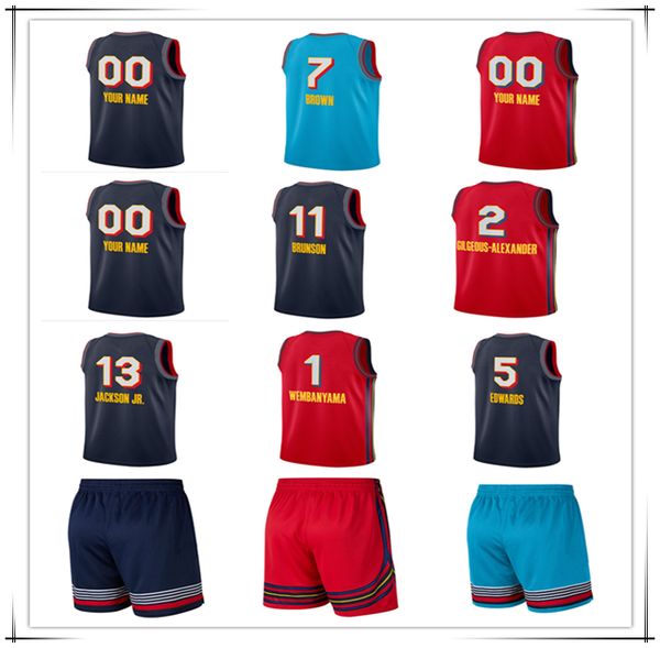 

Printed 2025 All Star Basketball Jersey Anthony Davis Victor Wembanyama Carsen Edwards Paolo Banchero Evan Mobley Jalen Brunson LaMelo Ball Tatum Size S, Men navy style