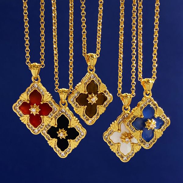 

Exquisite Waterdrop Full Zircon Necklace Gold Plated Brass Beaded Edge Design Hollow Honeycomb Setting for Sparkling Shine Elegant Jewelry