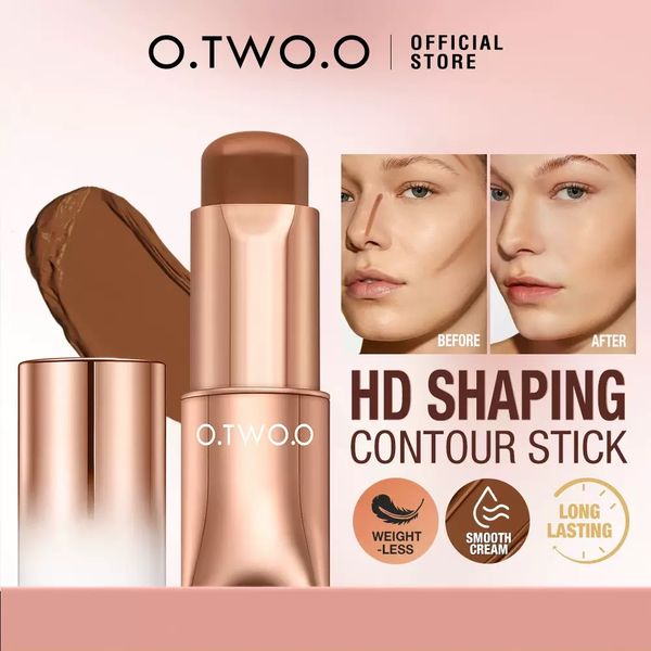 

O.TWO.O High Pigment Creamy Texture Long Wear Contour Stick New Dual-Colored Blush Wholesale, Chocolate
