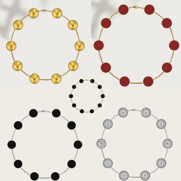 

silver necklace designer necklace for woman necklaces luxury jewlery chains for men Stainless Steel Plated Gold Jewelry Woman Mother Of Pearl Four Leaf Clover