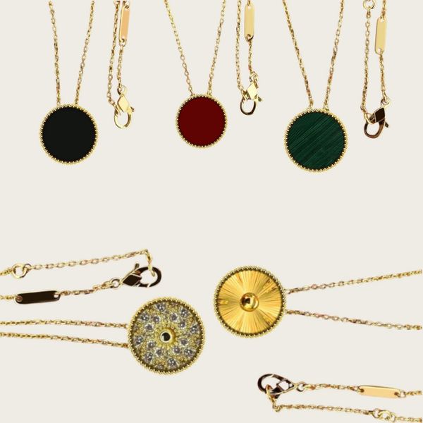 

Four Leaf Necklaces Clover necklace designer for women chains for men mossanite jewelry diamond chain pendant 18K Gold Silver Rose Plate Agate Diamond Fashion