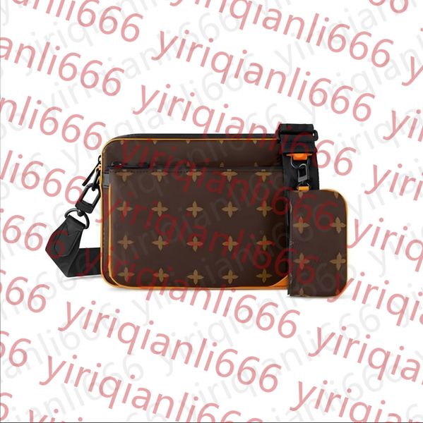 

10A High quality designer 3 in 1 Men's crossbody bag Takashi Murakami Tote Long Bread Canvas colorful Fashion composite handheld handbag Women's purse, Black