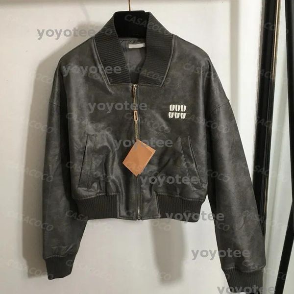 

Winter Womens Jacket Designer Leather Biker Jacket For Women Luxury Suede Embroidered Windbreaker Trenchcoat For Woman BFD2503104, P1