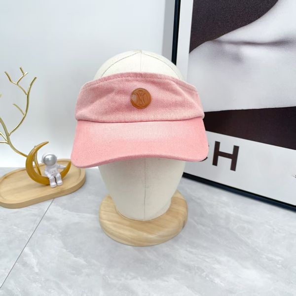 

Mens and womens fashionable simple summer empty top hat beach anti roll hat street fashion hat 2025 top-level design, Pink