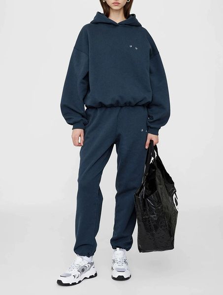 

Sweatshirt Cotton Hoodie bing New Classic Small Letter Print Drawstring Loose Pullover Sweater Top Fleece Women Designer Elastic Waist Cinch Leg Sweatpants Set, Rosybrown