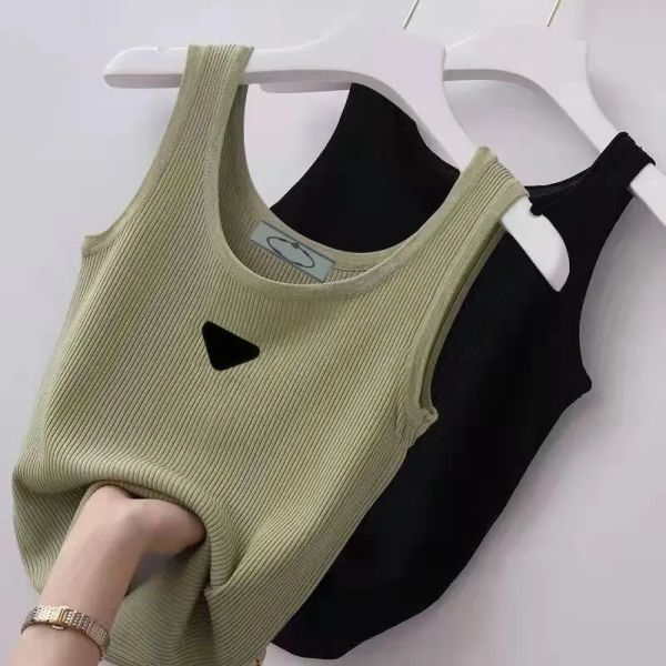 

Womens designer tank womens Knit sweater womens designers shirt tanks vest top tees T Shirts fashion knitted Vest Sleeveless Knitwear Pullover plus size top, Silver
